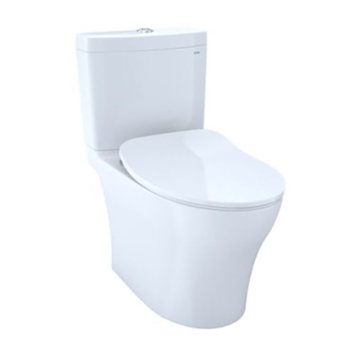 TOTO Aquia IV Elongated Two-Piece Toilet With SS234 SoftClose Seat, 1.28 and 0.9 GPF, Cotton White - MS446234CEMGN#01