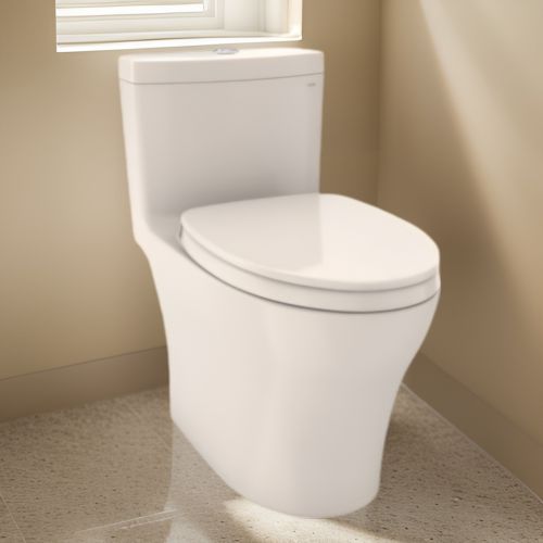 TOTO AQUIA IV One-Piece ADA Elongated Complete Toilet- Sanagloss - WASHLET , Sedona Beige -  MS646124CEMFGN#12