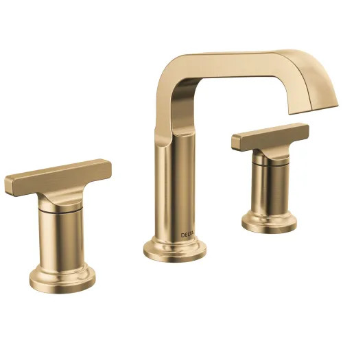 Delta Tetra Widespread Bathroom Faucet, Two Handles, DIAMOND Seal, Lumicoat Champagne Bronze - 35587-CZ-PR-DST