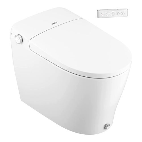 Moen 5-Series eToilet Smart Toilet with Bidet Seat, Auto Open, Foot Sensor, Elongated, UV Clean, White - ET2200
