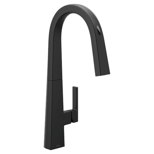 Moen Nio Smart Motion Control Single-Handle Pull-Down High Arc Kitchen Faucet, Matte Black - S75005EV2BL