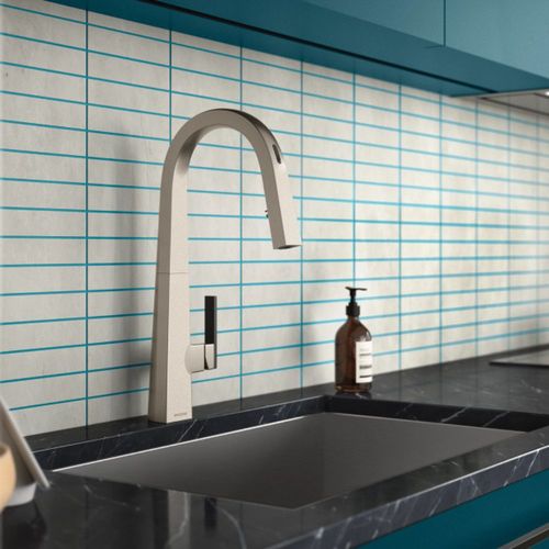 Moen Nio Smart Motion Control Single-Handle Pull-Down High Arc Kitchen Faucet, Stainless - S75005EV2SRS