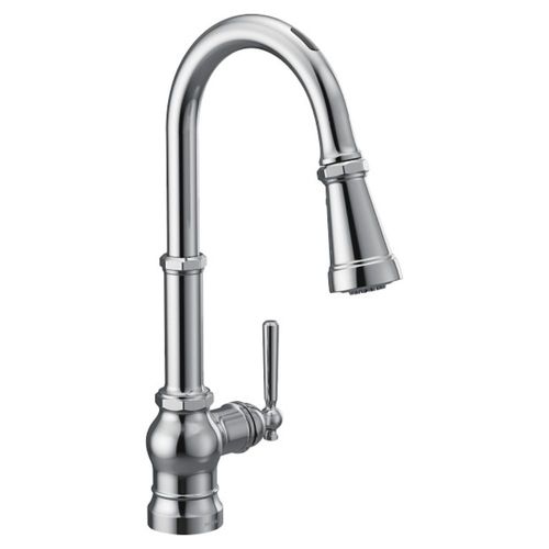 Moen Paterson Smart Motion Control Single-Handle Pull-Down Kitchen Faucet, Chrome - S72003EV2C