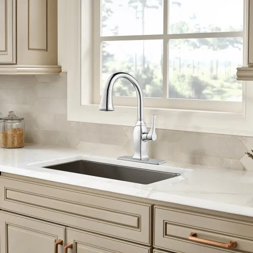 Pfister Briarsfield Single-Handle Pull-Down Kitchen Faucet, Polished Chrome - GT529-BFC
