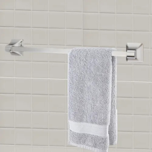Pfister Park Avenue 18" Single Towel Bar with Mounting Hardware, Concealed Screw, Metal, Polished Nickel - BTB-FE1D