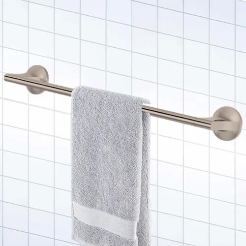 Pfister Pfirst Modern 18" Towel Bar with Mounting Hardware, Concealed Screw, Metal, Spot Defense Brushed Nickel - BTB-PFM1GS