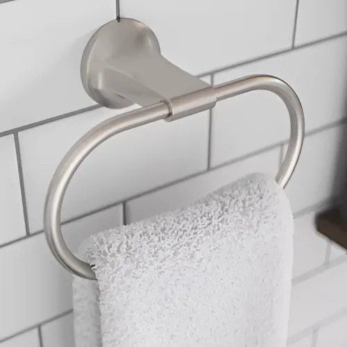 Pfister Pfirst Modern 8-316 Towel Ring, Metal, Spot Defense Brushed Nickel - BRB-PFM0GS