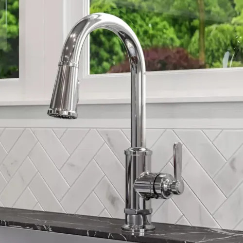 Pfister Port Haven Single-Handle Pull-Down Kitchen Faucet, Auto-Align, MagnePfit, Pforever Seal, 1.8 GPM, Polished Chrome - GT529-TDC