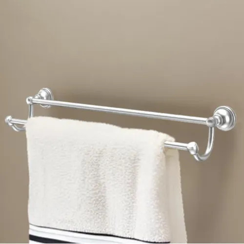 Pfister Tisbury 24" Double Towel Bar with Mounting Hardware, Concealed Screw, Metal, Polished Chrome - BTB-TB2C
