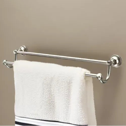 Pfister Tisbury 24" Double Towel Bar with Mounting Hardware, Concealed Screw, Metal, Polished Nickel - BTB-TB2D