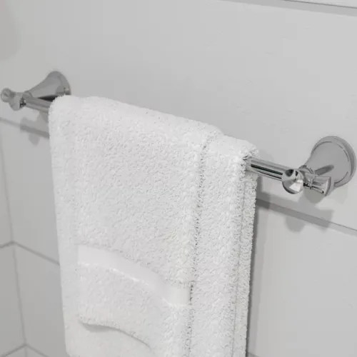 Pfister Winfield 18" Single Towel Bar with Mounting Hardware, Concealed Screw, Metal, Polished Chrome - BTB-WF1CC