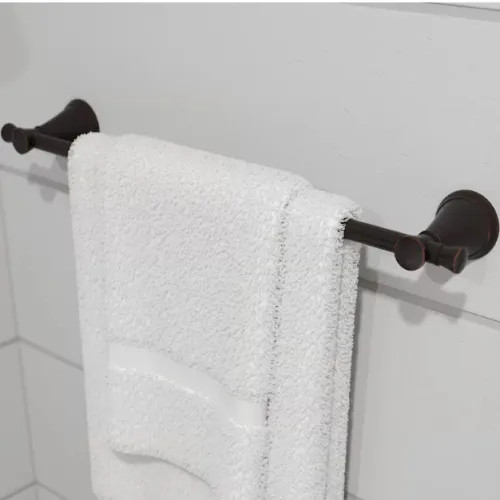 Pfister Winfield 18" Single Towel Bar with Mounting Hardware, Concealed Screw, Metal, Tuscan Bronze - BTB-WF1YY
