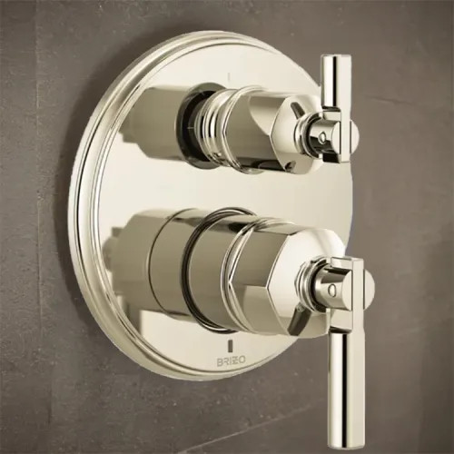 Brizo Invari Pressure Balance Valve Trim with 3-Function Diverter Trim, Brilliance Polished Nickel - T75P576-PNLHP