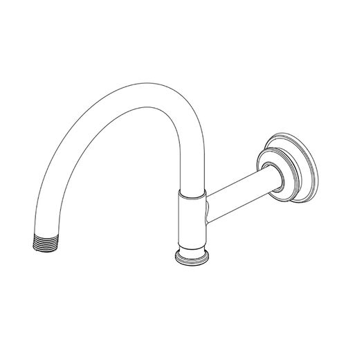 Brizo Invari Shower Arm and Flange, Polished Nickel - RP100326PN