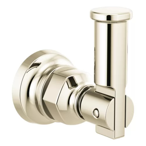 Brizo Invari Single Robe Hook with Mounting Hardware, Brilliance Polished Nickel - 693476-PN