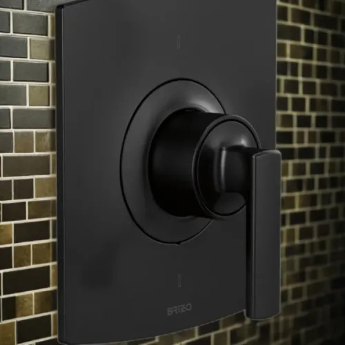 Brizo Kintsu Sensori Single-Handle Thermostatic Valve Trim, Matte Black - T66T006-BLLHP
