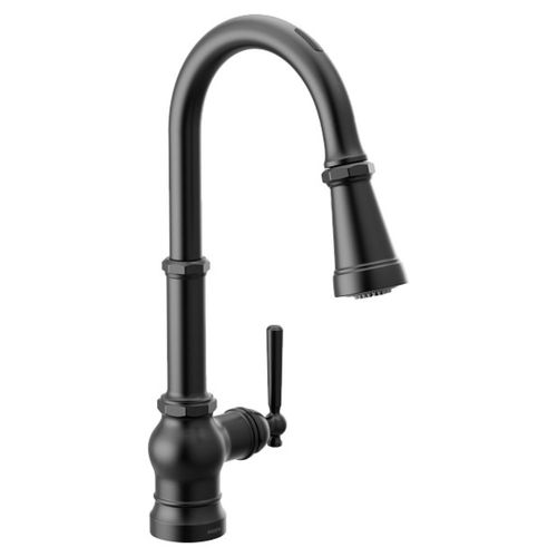 Moen Paterson Smart Motion Control Single-Handle Pull-Down Kitchen Faucet, Matte Black - S72003EV2BL