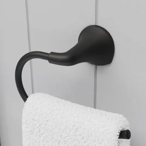 Pfister McAllen 7" Towel Ring, Matte Black - BRB-MCABB
