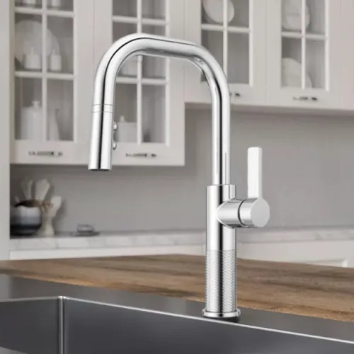 Pfister Montay Single-Handle Pull-Down Kitchen Faucet, Auto-Align, TiteSeal, Pfast Connect, Pforever Seal, 1.8 GPM, Polished Chrome - GT529-MTC