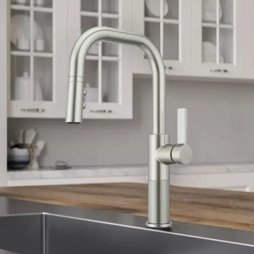 Pfister Montay Single-Handle Pull-Down Kitchen Faucet, Auto-Align, TiteSeal, Pfast Connect, Pforever Seal, 1.8 GPM, Stainless Steel - GT529-MTS