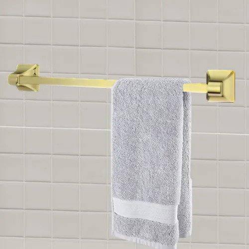 Pfister Park Avenue 18" Single Towel Bar with Mounting Hardware, Concealed Screw, Metal, Brushed Gold - BTB-FE1BG