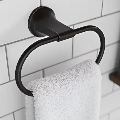 Pfister Pfirst Modern 8-316 Towel Ring, Metal, Tuscan Bronze- BRB-PFM0Y
