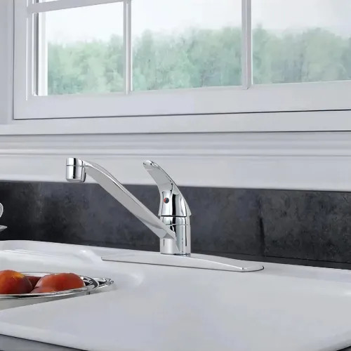 Pfister Pfirst Series Single-Handle Kitchen Faucet, Chrome - J134-144C