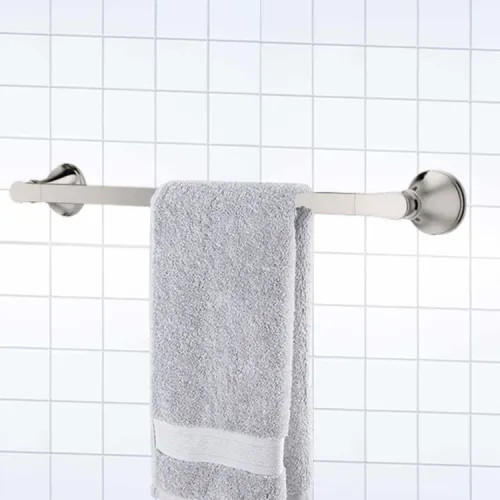 Pfister Woodbury 24" Single Towel Bar with Mounting Hardware, Concealed Screw, Metal, Spot Defense Brushed Nickel - BTB-WD2GS