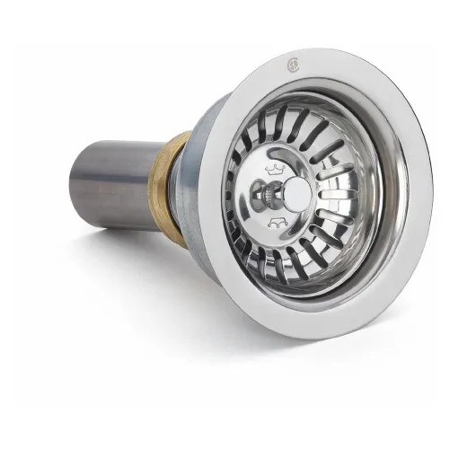 Franke 3-1/2" Basket Strainer with Pull-up Crumb Cup and Tailpiece - 1140 