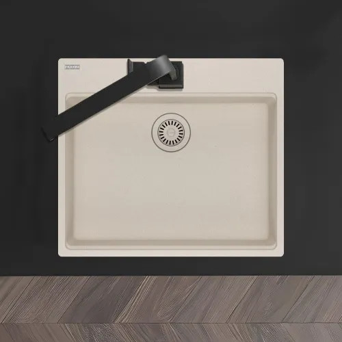 Franke Maris 25" x 22" Drop-in Single-Bowl Kitchen Sink, 5 Holes, Champagne - MAG61023ADA-CHA (114.0687.050)