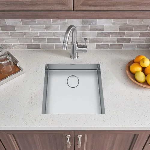 Franke Professional 2.0 20-1/2" x 19-1/2" Undermount Single-Bowl Stainless Steel Kitchen Sink, Pearl Finish - PS2X110-18 (122.0530.830)