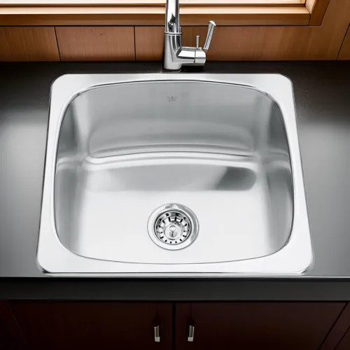 Franke Steel Queen 20" x 18" Single-Bowl Utility Sink, Stainless Steel - QS1820-10N (101.0651.333)