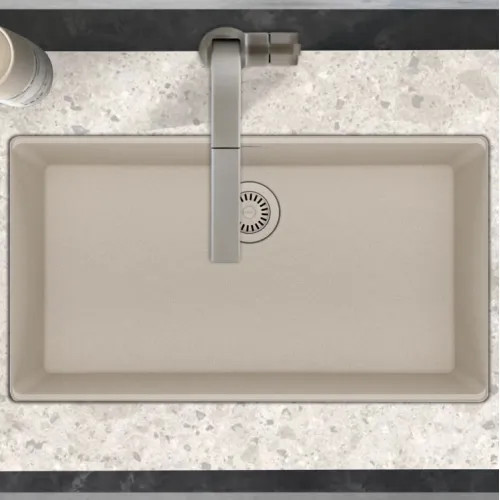 Franke Maris 33" x 18-15/16" Undermount Single-Bowl Kitchen Sink, Granite, Champagne - MAG11031-CHA (125.0686.966)