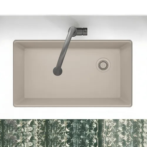 Franke Maris 33" x 19" Undermount Single-Bowl Kitchen Sink, Granite, Champagne - MAG11031OW-CHA (125.0637.081)