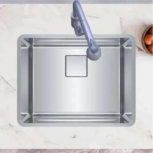 Franke Pescara 27" x 19" Undermount Single-Bowl Kitchen Sink Kit, Stainless Steel, Pearl - PTX110-25 (122.0491.565)