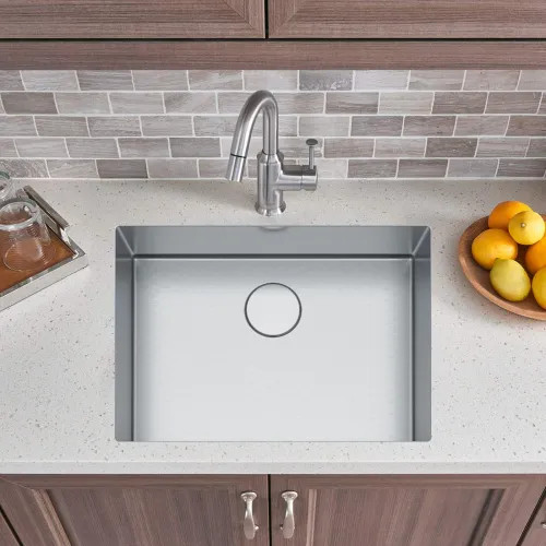 Franke Professional 2.0 26-1/2" x 19.5-1/2" Undermount Single-Bowl Kitchen Sink, Stainless Steel, Pearl - PS2X110-24 (122.0530.924)