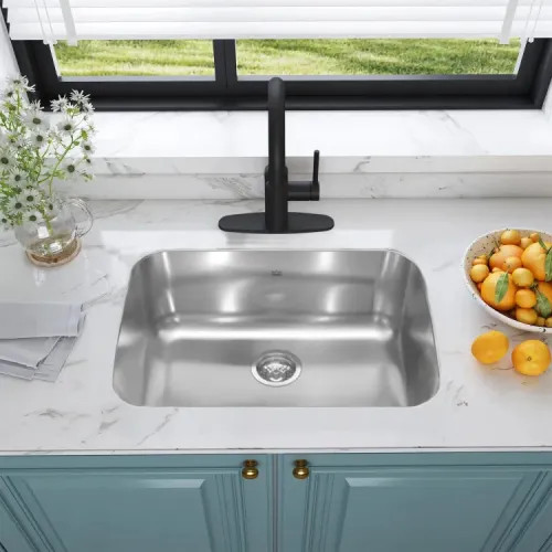 Franke Reginox 19-3/4" x 17-3/4" Undermount Single-Bowl Kitchen Sink, Stainless Steel - NS1820UA-9N (122.0651.373)