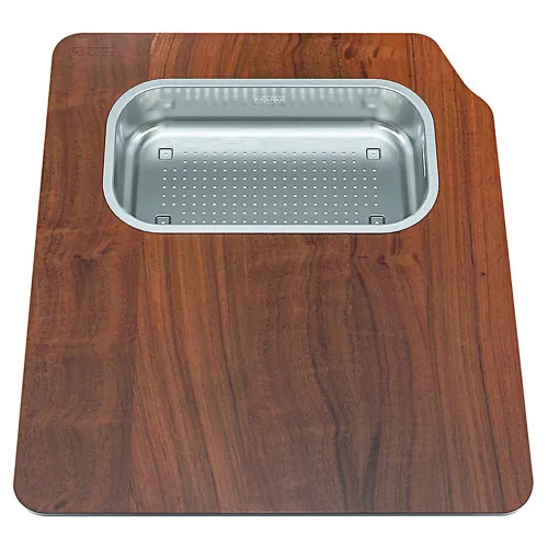 Franke 17-1/8 x 19-13/16 Multi-Functional Cutting Board with Integrated Small Colander, Solid Wood  - OC2-45SP