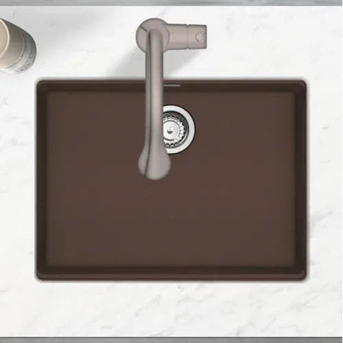 Franke Maris 25" x 19" Undermount Single-Bowl Kitchen Sink w/ Basket Strainer, ADA-Compliant, Mocha - MAG11023ADA-MOC-S (125.0687.171)