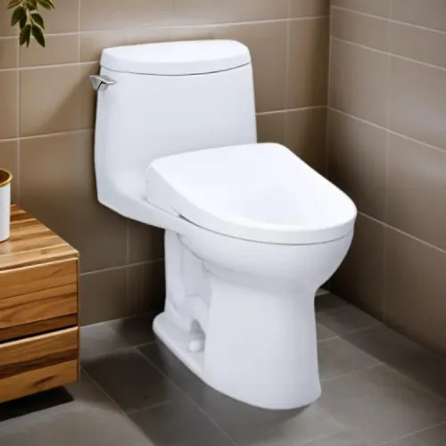 TOTO UltraMax II 1G WASHLET  One-Piece Toilet with S7 Bidet Seat, 1.0 GPF, Auto-Flush, Cotton White - MW6044726CUFGA#01