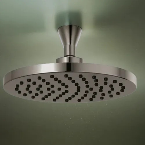Brizo Essential 10 Raincan Shower Head, Single-Function, Full Spray, 2.5 GPM, Brilliance Black Onyx - 81398-BNX-2.5