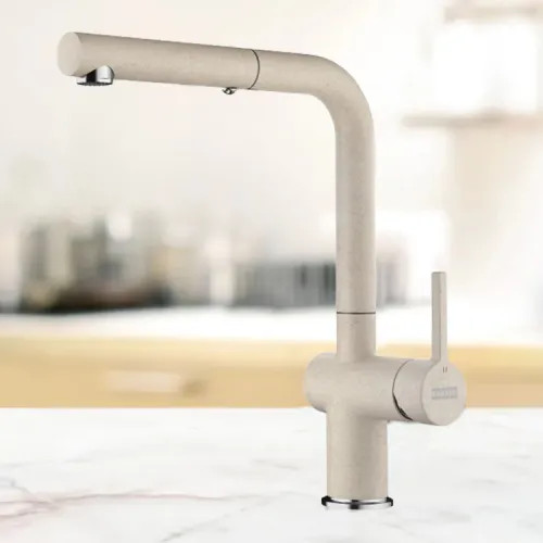 Franke Active Pull-Out Kitchen Faucet, Lever Handle, 1.75 GPM, ECO Cartridge, Champagne - ACT-PO-CHA (115.0656.852)