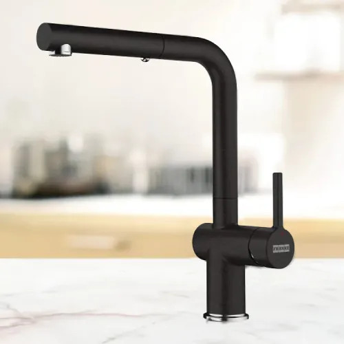 Franke Active Pull-Out Kitchen Faucet, Lever Handle, 1.75 GPM, ECO Cartridge, Onyx - ACT-PO-ONY (115.0656.849)