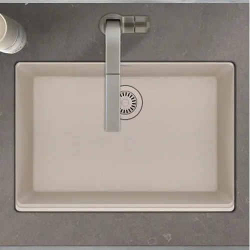 Franke Maris 27" x 19" Undermount Single-Bowl Kitchen Sink w/ Basket Strainer, Granite, Champagne - MAG11025-CHA-S (125.0687.162)