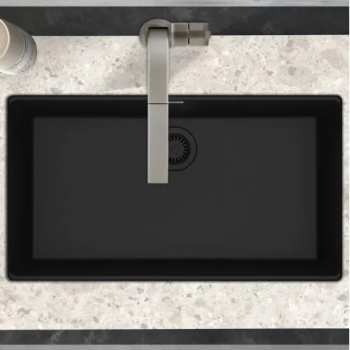 Franke Maris 30" x 19" Undermount Kitchen Sink, Granite, Onyx - MAG11028-ONY (125.0687.018)