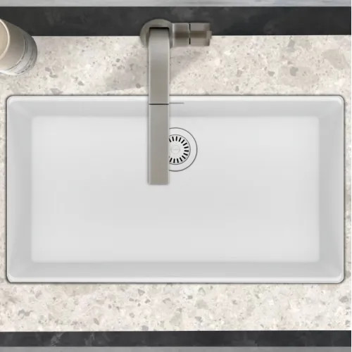 Franke Maris 30" x 19" Undermount Kitchen Sink, Granite, Polar White - MAG11028-PWT (125.0687.020)