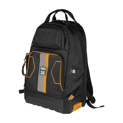 Klein MODbox Electrician's Backpack with 32 Pockets and Padded Handles, Black/Orange  - 62201MB