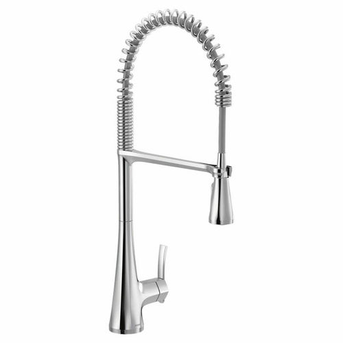 Moen Sinema Single Handle Semi Pro Spring Pulldown Kitchen Faucet, MotionSense Wave, Chrome - S5235EWC