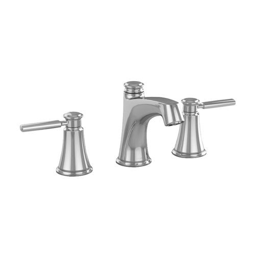 TOTO Keane Two-Handle Widespread Bathroom Sink Faucet with Metal Pop-Up Drain, 1.2 GPM, Three-Hole, Lever Handles, ADA, Polished Chrome - TL211DD12R#CP