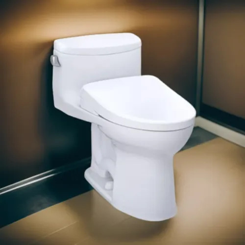 TOTO Supreme II WASHLET  One-Piece Toilet with S7 Bidet Seat, 1.28 GPF, Cotton White - MW6344726CEFG#01